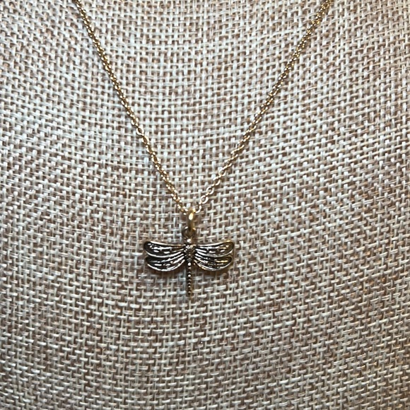 Golden Dragon Fly Necklace - Picture 3 of 7